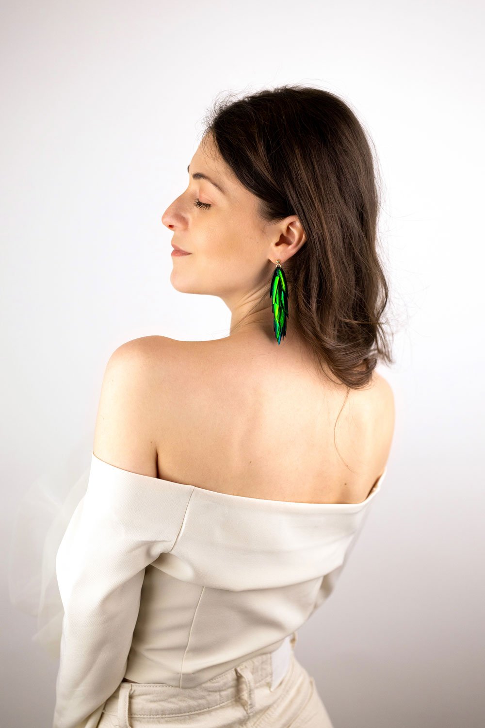 Beetle Earrings Ball Studs - Long Oana Savu Beetle Earrings Ball Studs - Long - Image 4