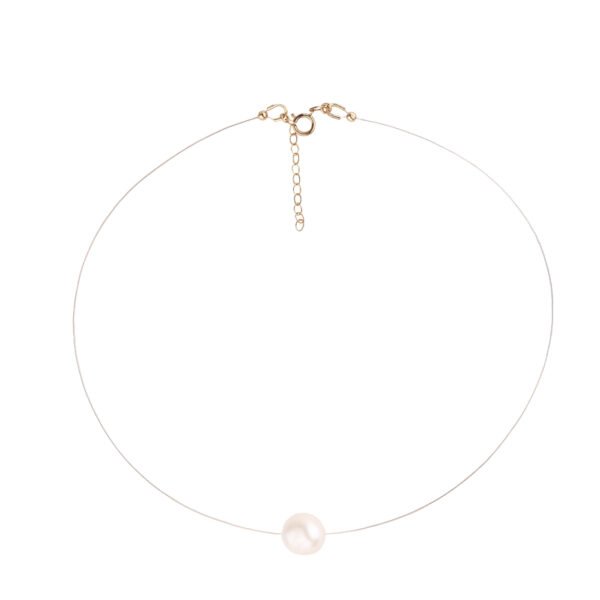 pearl choker on sterling silver setting , handmade by oana savu perfect as gift, wedding day, or daily outfit