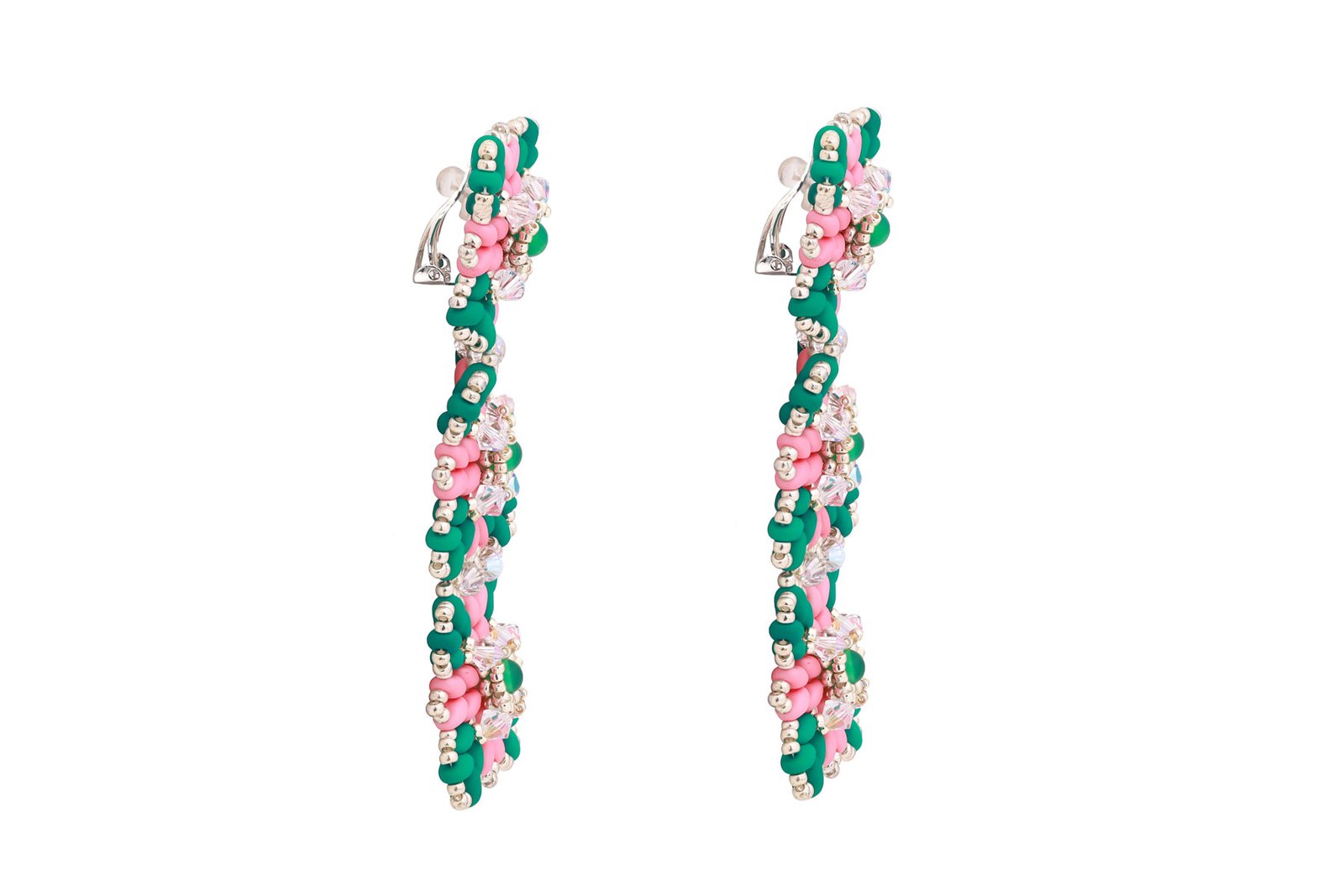 Lace Earrings - Green Oana Savu Lace Earrings - Green - Image 2