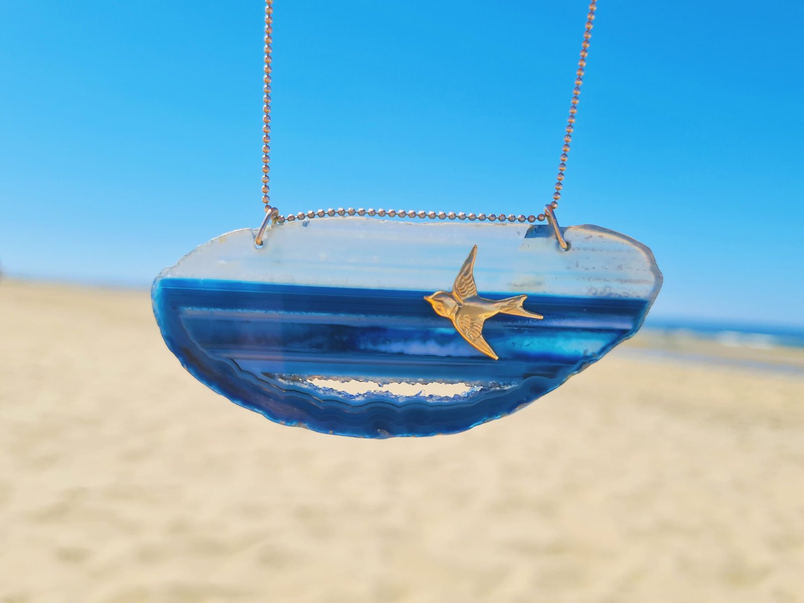 Handmade necklace, One-of-a-kind, Oana Savu, agate, sea landscape 20220710 145825 scaled Oana Savu