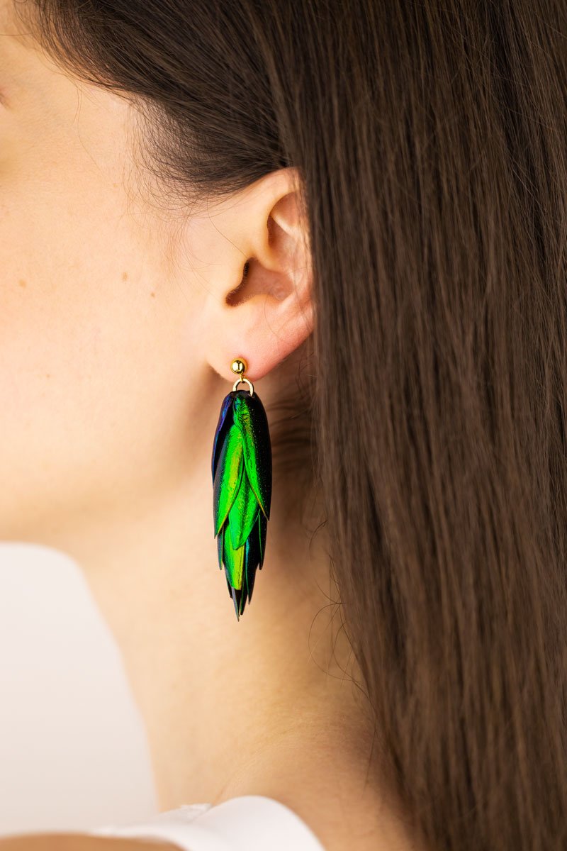 Beetle Earrings Ball Studs - Short Oana Savu Beetle Earrings Ball Studs - Short - Image 2