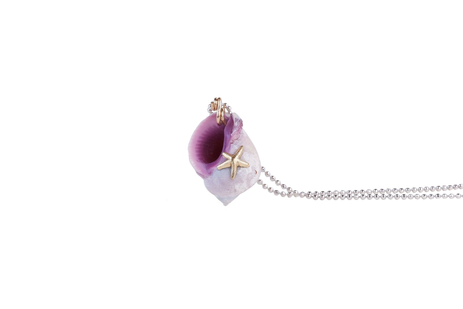 Shell Enigma Oana Savu fossilized shell pendant with amazing details and natural purple amazing choice for special outfit