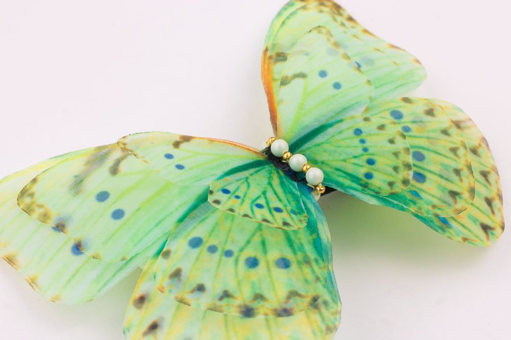 Butterfly Hair Clip - Mint Green Oana Savu Butterfly Hair Clip - Mint Green - Image 2