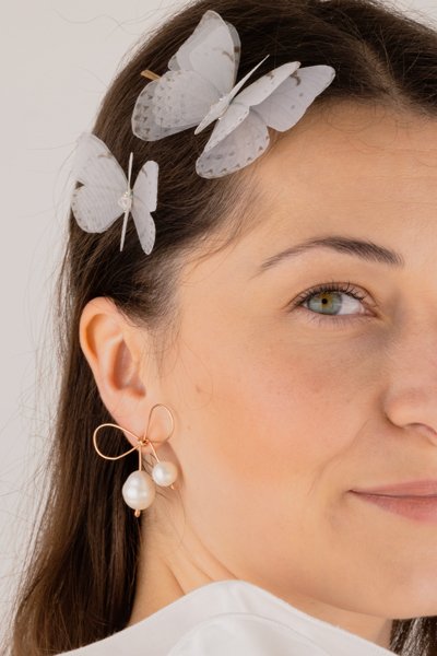 bridal head wear bobby pin hairstyle Oana Savu