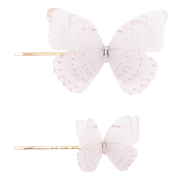 Shop Oana Savu Butterfly Bobby Pin Duo - Off White
