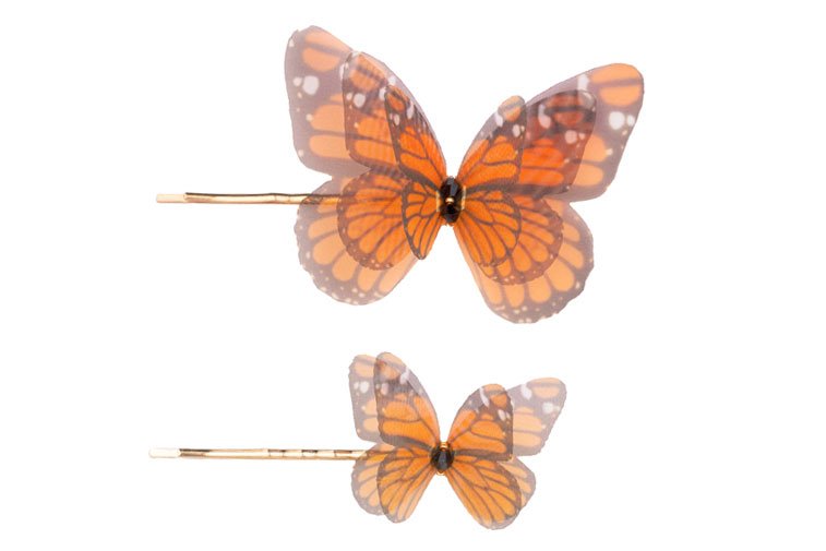 Butterfly Bobby Pin Duo - Monarch Oana Savu Butterfly Bobby Pin Duo - Monarch