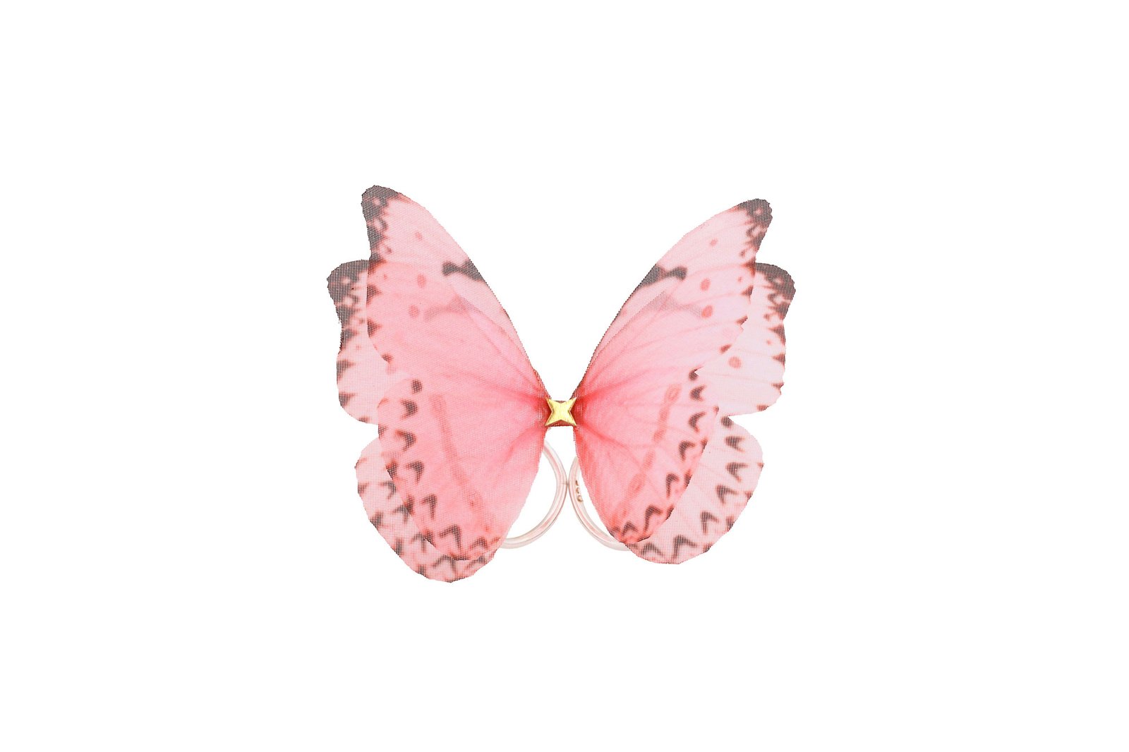 Butterfly Ring - Dusty Pink Oana Savu Pink butterfly ring on silver base, handmade fabric jewelry for women, delicate feminine statement ring, unique gift idea for her, perfect for summer outfits, artistic setups and elegant ocassions