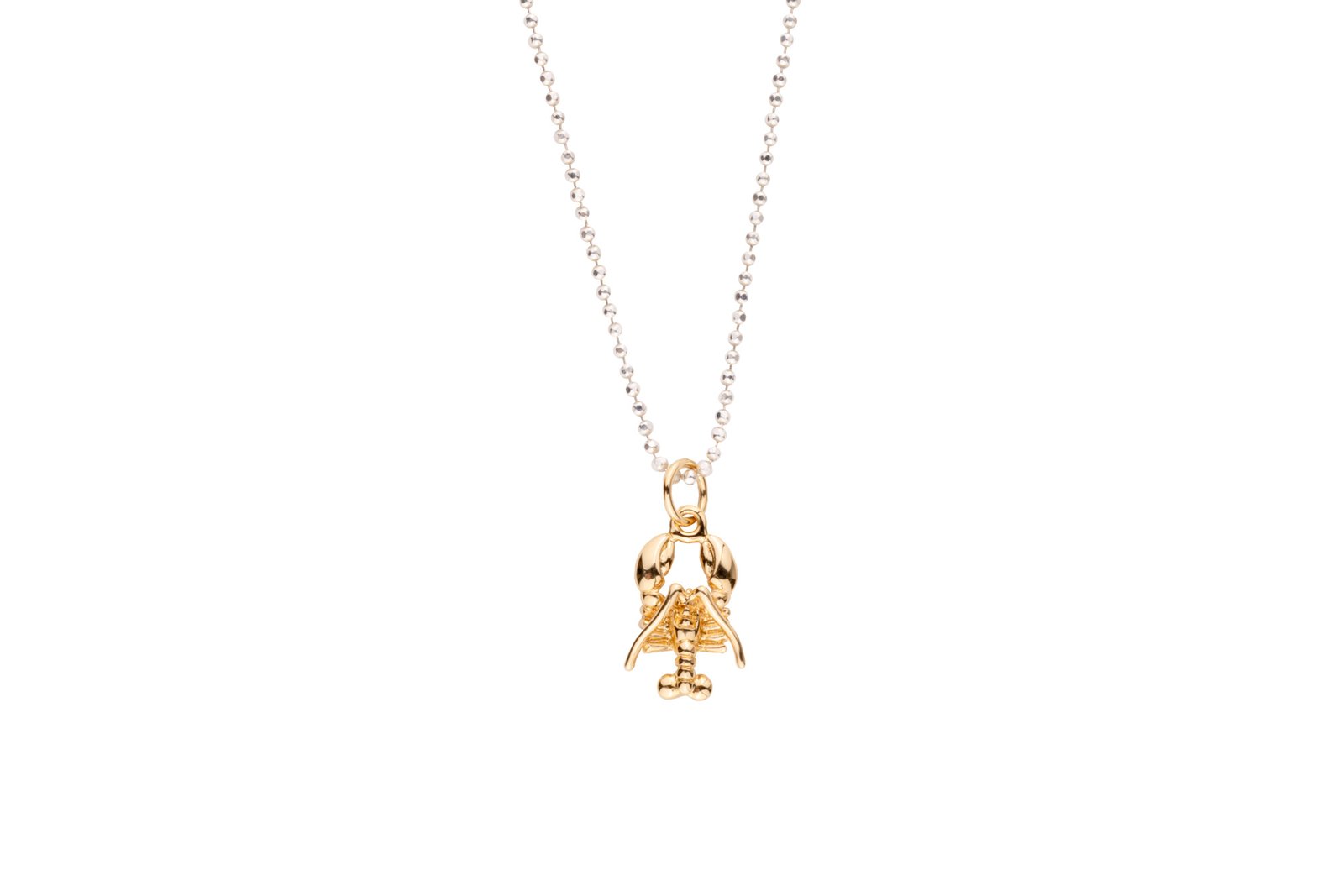 Sea Treasures Necklace - Lobster Oana Savu Handmade gold filled necklace with lobster pendant. Yellow Gold chain necklace with a tiny elegant lobster pendant. Summer holiday necklace, neck-wear.