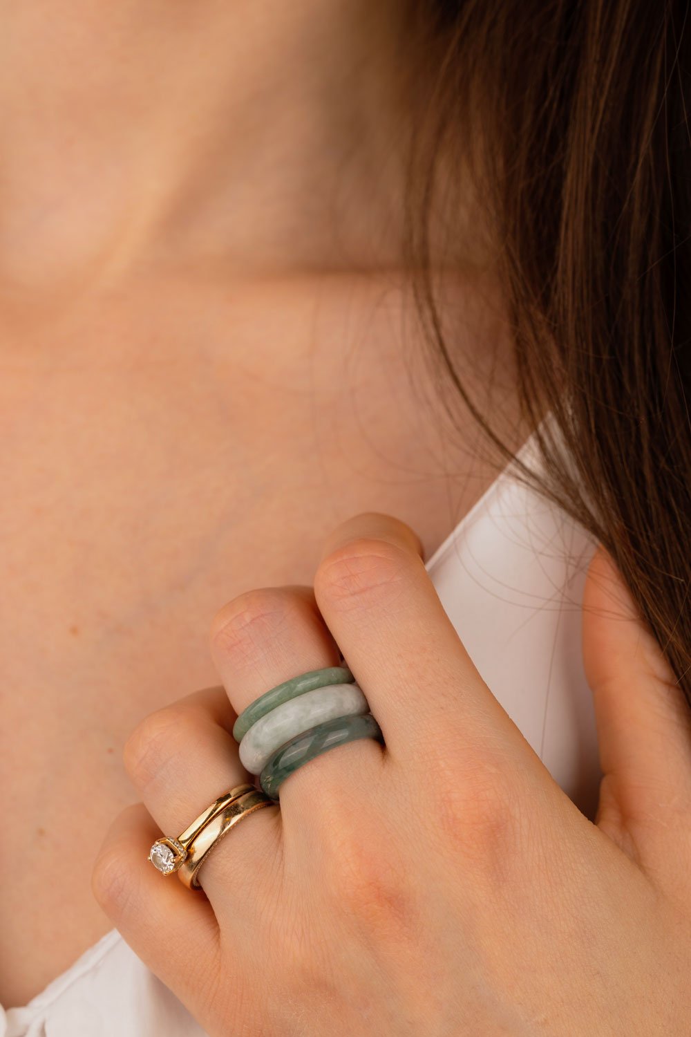 Jadeite Jade Ring Set Oana Savu Jadeite Jade Ring Set - Image 2