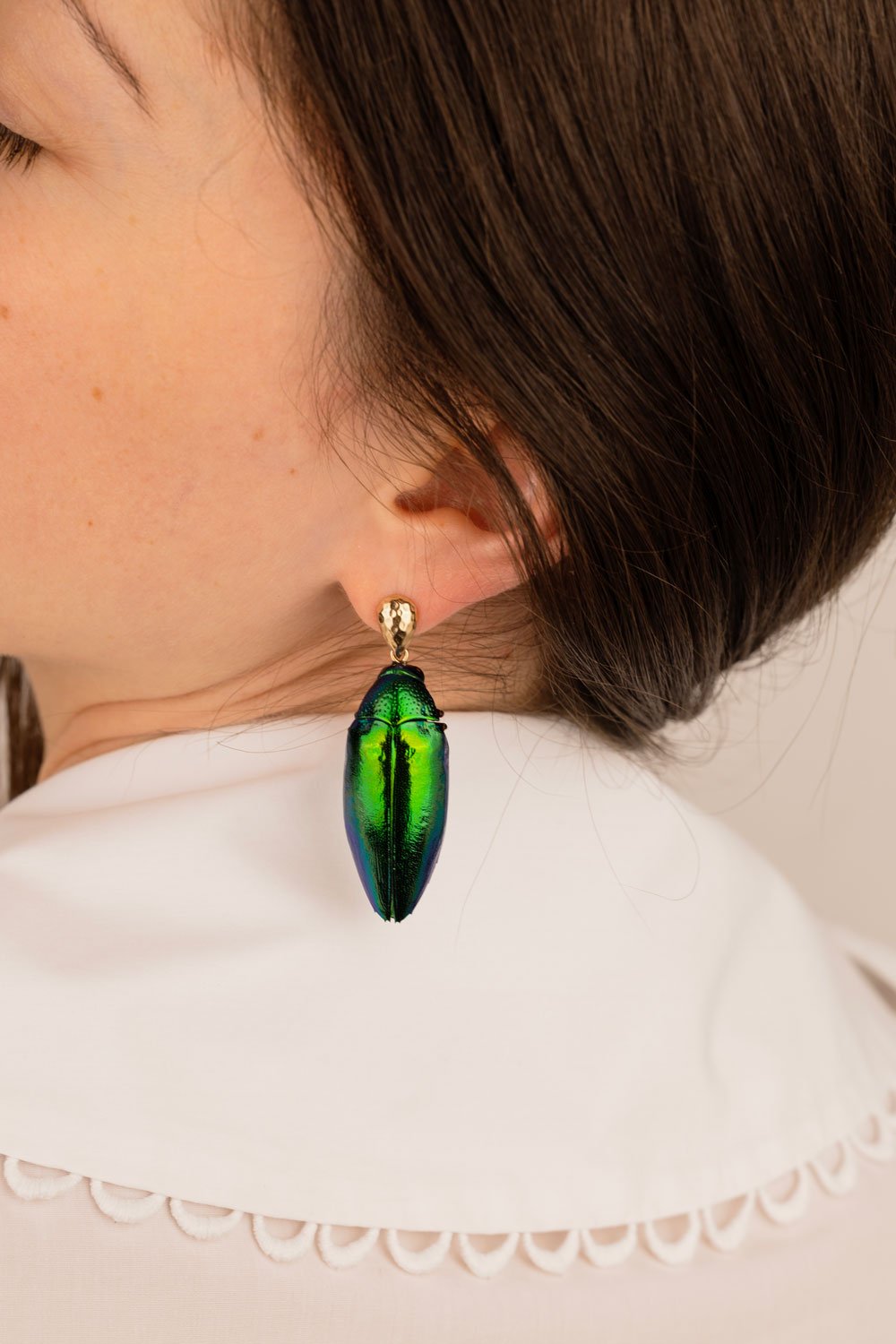 women special emerald green earrings Oana Savu