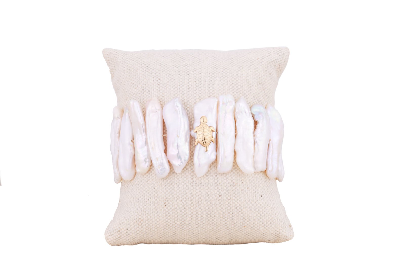 Ocean's Legacy - Turtle Oana Savu Elegant pearl bracelet featuring long natural freshwater pearls and a 14K gold-filled seahorse charm. Perfect for ocean lovers and timeless style, made by oana savu