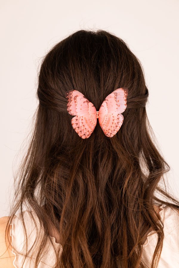 Butterfly Hair Clip - Dusty Pink Oana Savu Butterfly Hair Clip - Dusty Pink - Image 3