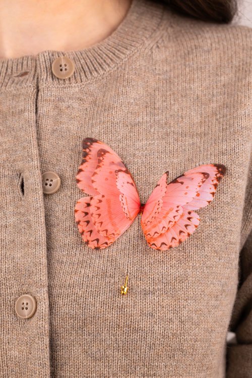 Butterfly Brooch - Dusty Pink Oana Savu Butterfly Brooch - Dusty Pink - Image 3