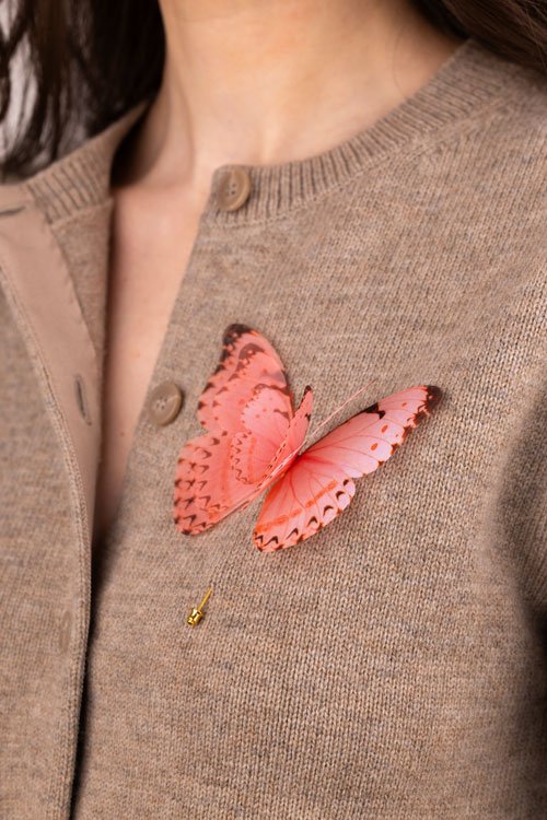 Butterfly Brooch - Dusty Pink Oana Savu Butterfly Brooch - Dusty Pink - Image 2