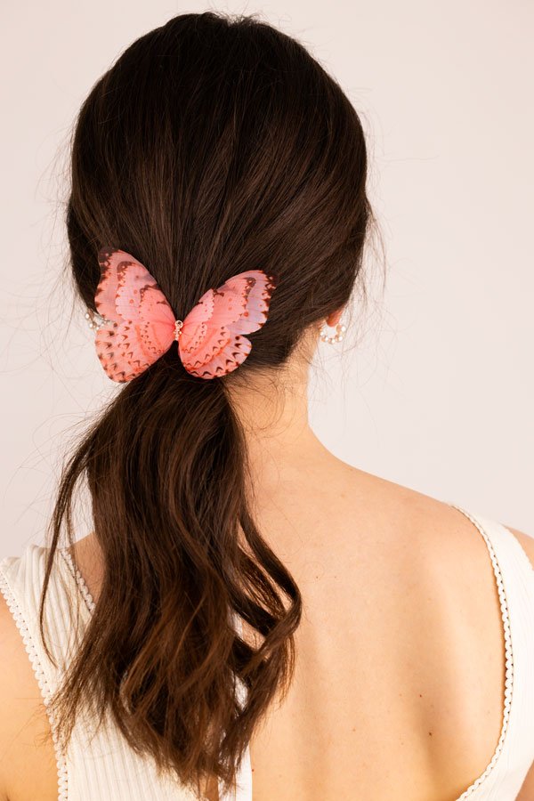 Butterfly Ribbon Tie - Dusty Pink Oana Savu Butterfly Ribbon Tie - Dusty Pink - Image 4
