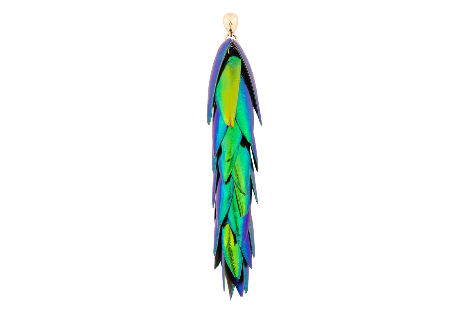 Beetle Earring - Drop Ear Stud Extra Long Oana Savu Beetle wings single earring with gold filled stud designed by oana savu perfect for daring outfits