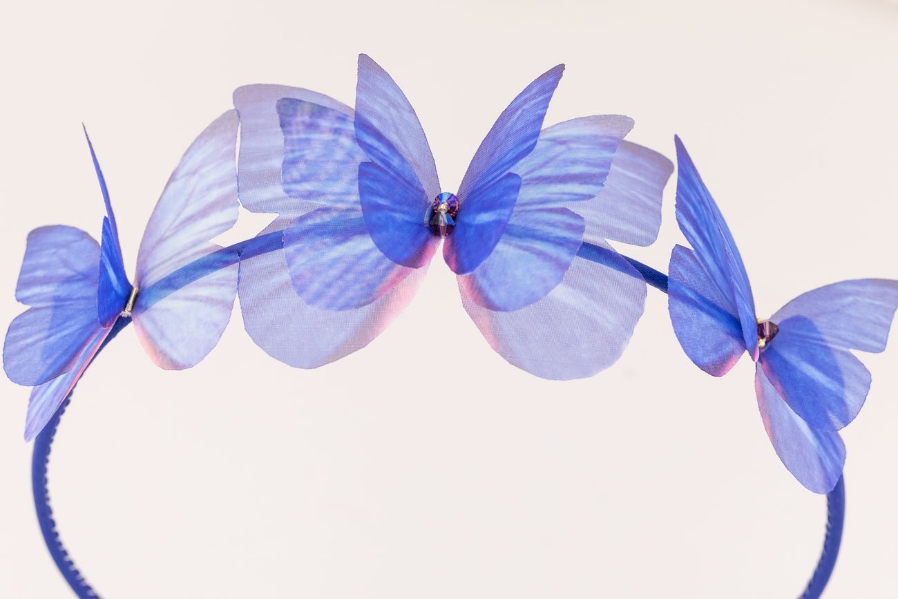 Butterfly Headband - Dark Blue Oana Savu Butterfly Headband - Dark Blue - Image 4