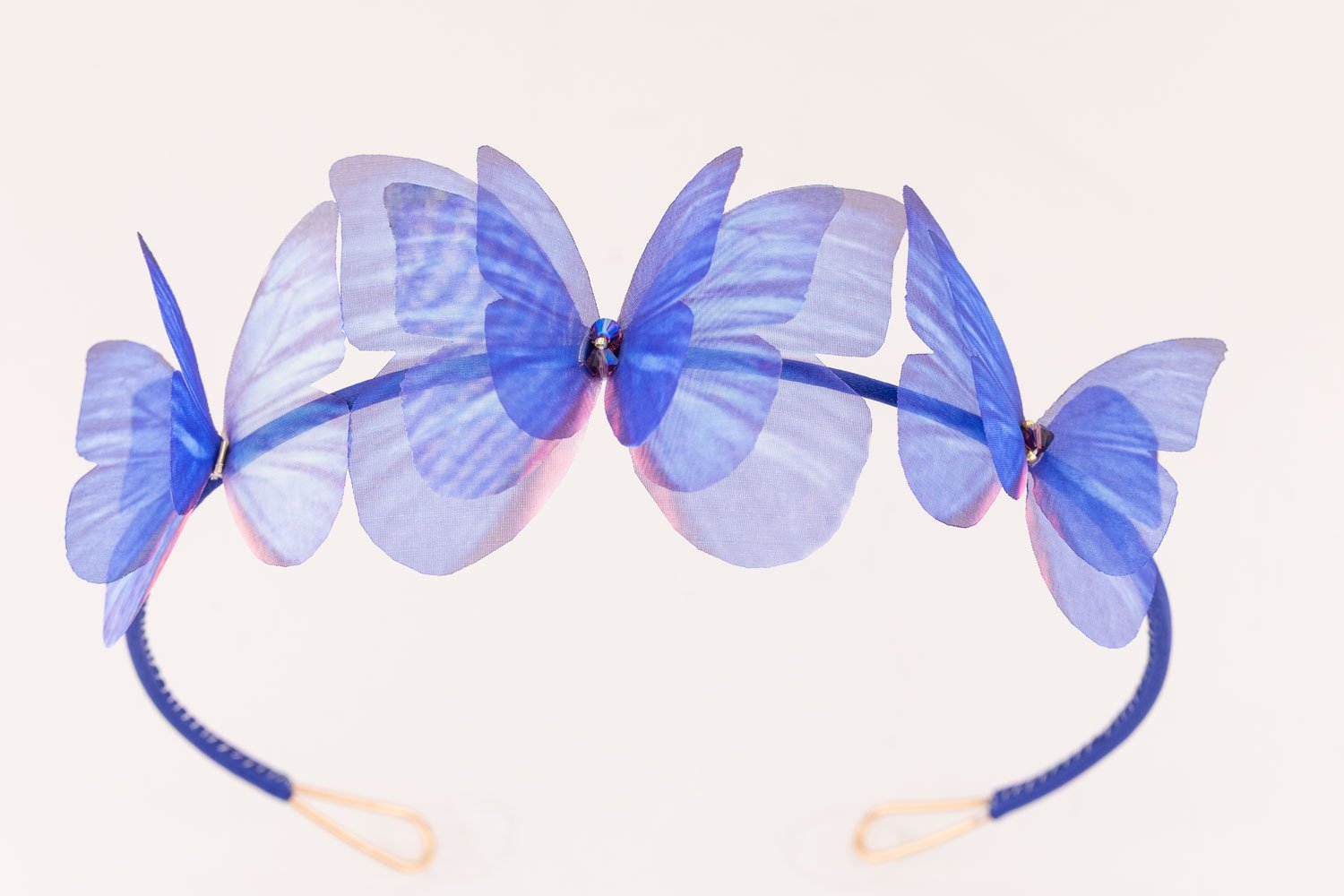 Butterfly Headband - Dark Blue Oana Savu Butterfly Headband - Dark Blue - Image 2
