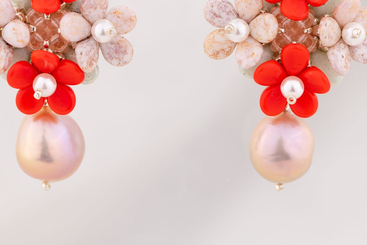 Forever Bloom with Pearls - Red Oana Savu Forever Bloom with Pearls - Red - Image 4