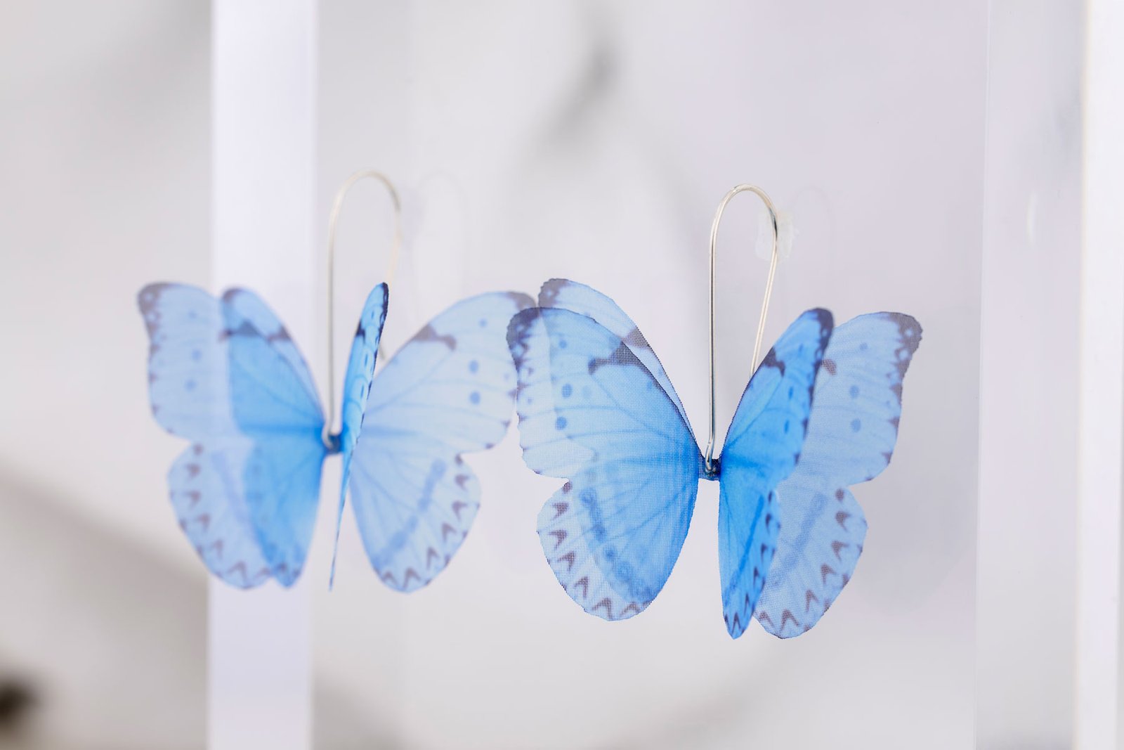 Butterfly Earrings - Light Blue Oana Savu Butterfly Earrings - Light Blue - Image 2