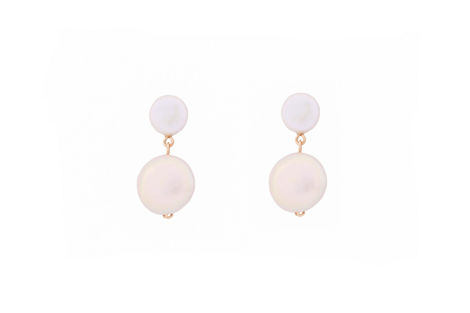 Luster and Light Oana Savu drop earrings made out of button pearls and sterling silver a delicate jewelry for special ocassions handmade design by oanasavu