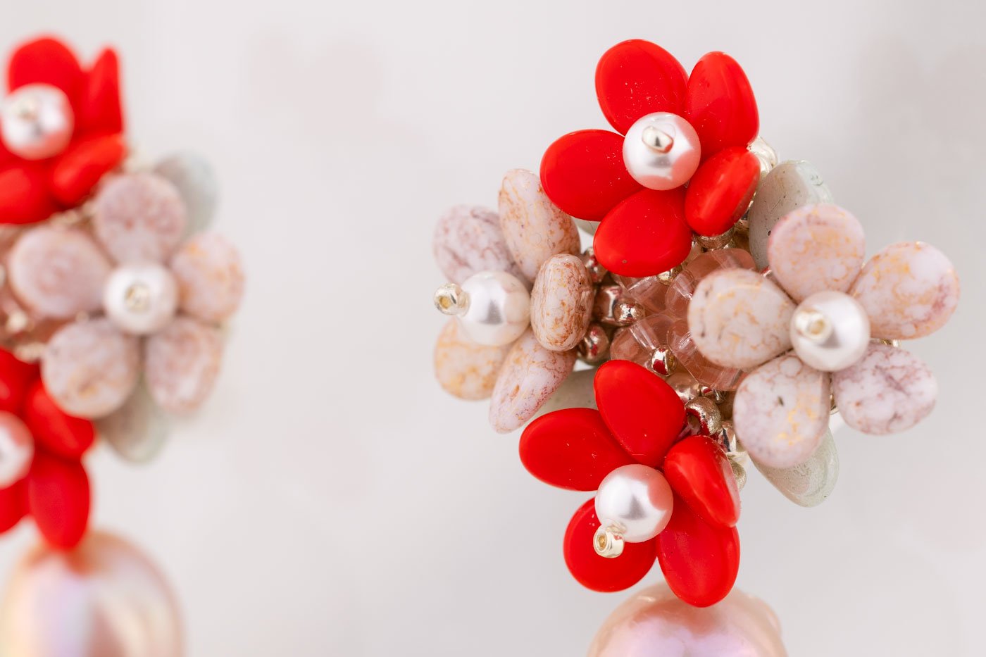 Forever Bloom with Pearls - Red Oana Savu Forever Bloom with Pearls - Red - Image 2