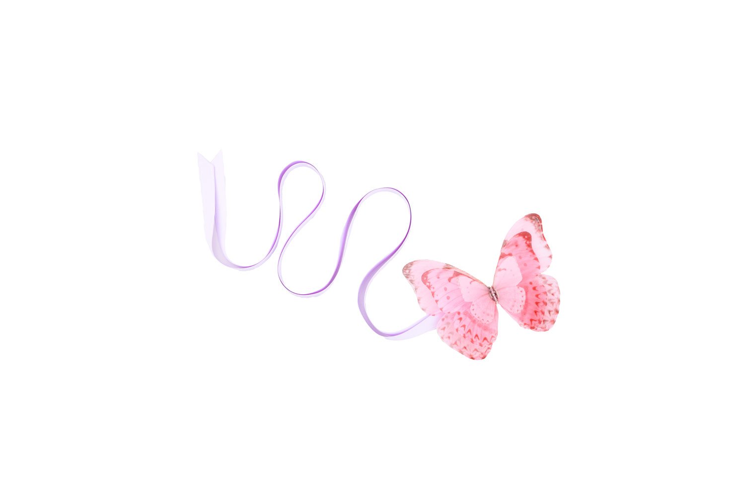 Butterfly Ribbon Tie - Lilac Oana Savu Lilac ribbon tie you can wear around your neck, wrist, or use as a hair accessory. Its soft color and multi-use design give you options for styling, whether you want a chic necktie, a delicate bracelet, or an elegant hair ribbon. handmade by oana savu