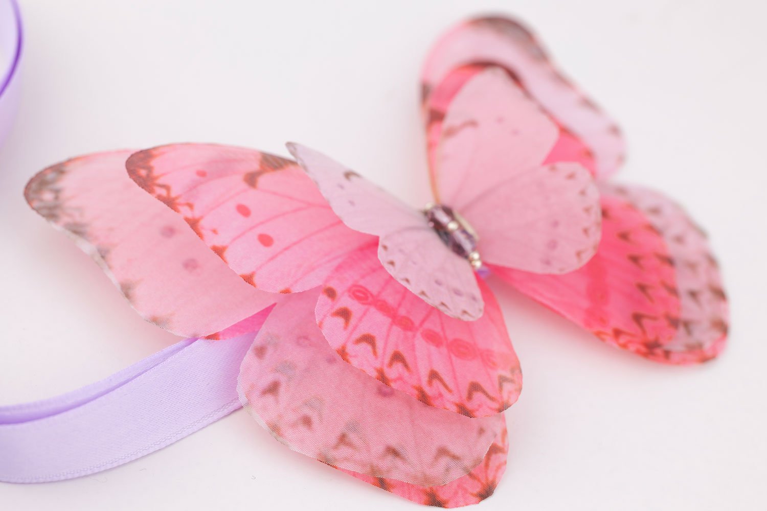 Butterfly Ribbon Tie - Lilac Oana Savu Butterfly Ribbon Tie - Lilac - Image 3