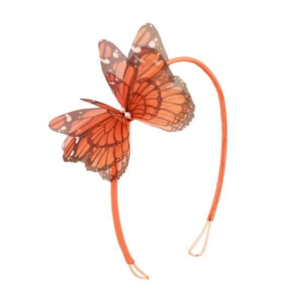 Shop Oana Savu bridal hairband with silk butterfly decoration perfect for wedding parties, summer season jewelry or daily outfit handmade by oanasavu
