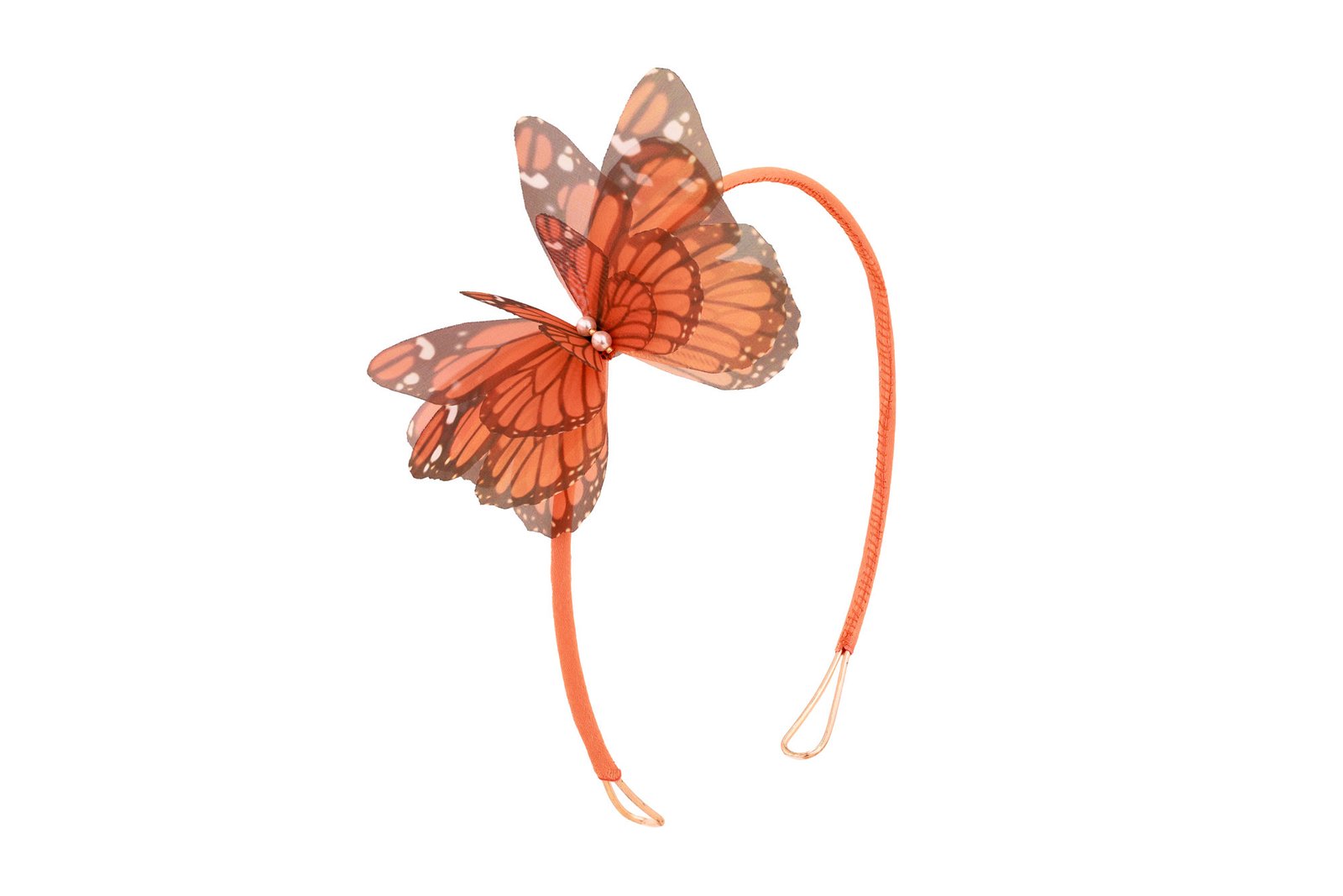 Butterfly Fascinator - Monarch Oana Savu bridal hairband with silk butterfly decoration perfect for wedding parties, summer season jewelry or daily outfit handmade by oanasavu
