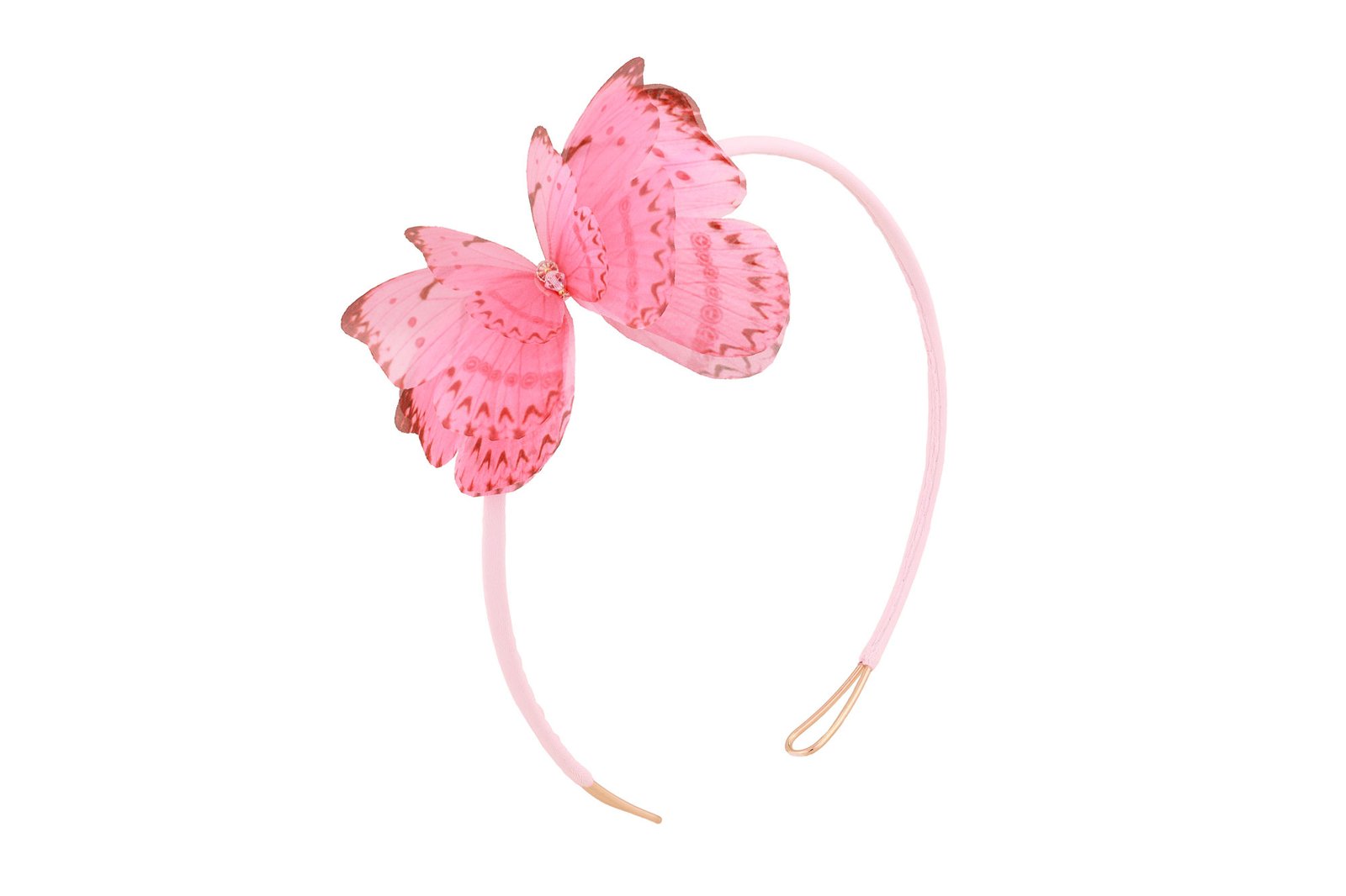 Butterfly Fascinator - Pink Oana Savu elegant headband made with pure silk pink butterfly, designed by Oana Savu is the perfect gift idea for women or girls, attractive hair accessory for wedding day, summer party or daily hair accessory option