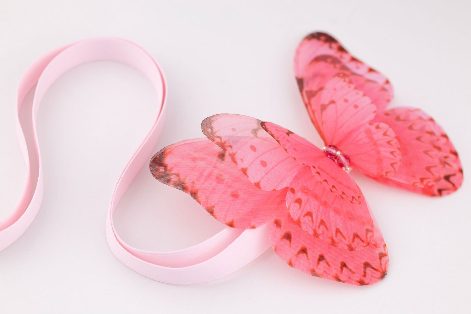 Butterfly Ribbon Tie - Pink Oana Savu Butterfly Ribbon Tie - Pink - Image 2