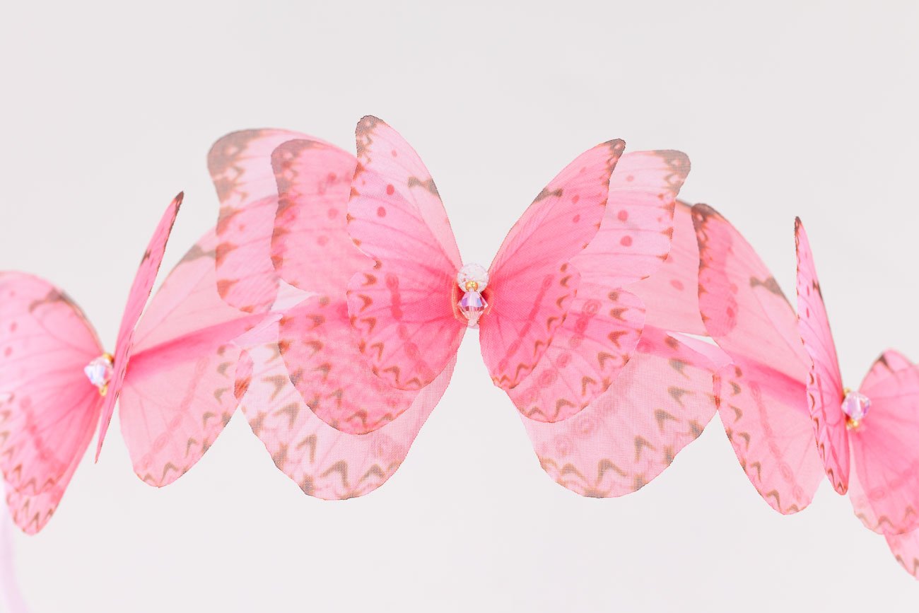 Butterfly Headband - Pink Oana Savu Butterfly Headband - Pink - Image 3