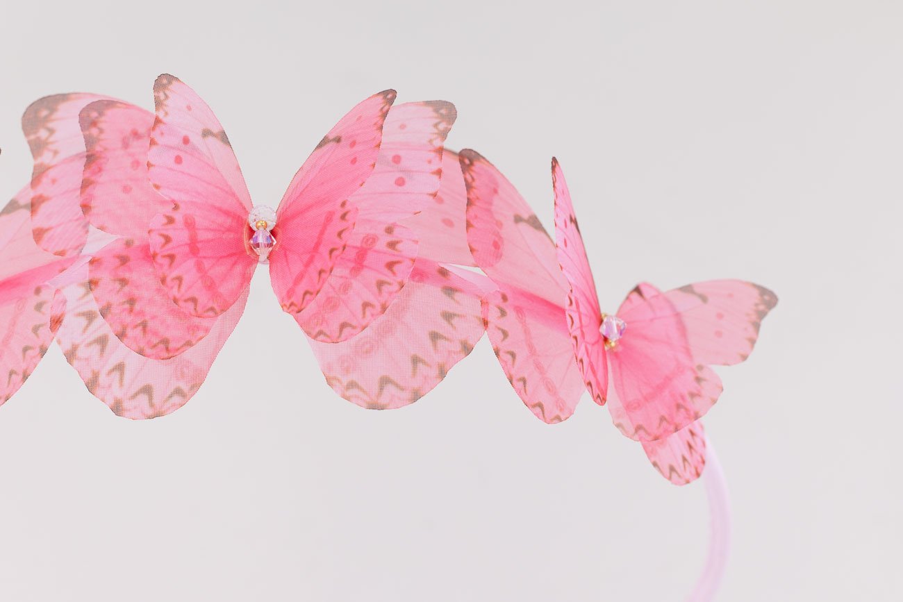 Butterfly Headband - Pink Oana Savu Butterfly Headband - Pink - Image 2