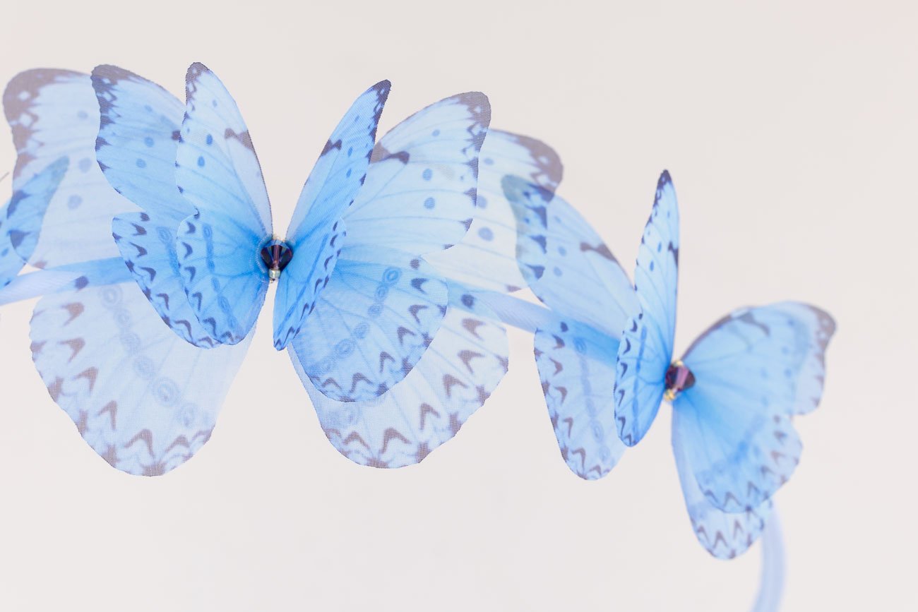 Butterfly Headband - Light Blue Oana Savu Butterfly Headband - Light Blue - Image 4