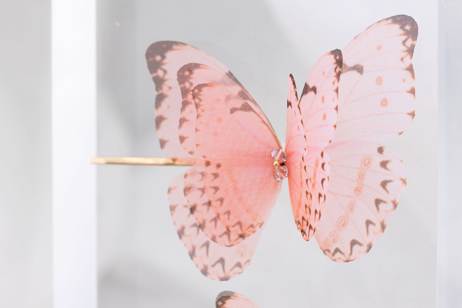 Butterfly Bobby Pin Duo - Dusty Pink Oana Savu Butterfly Bobby Pin Duo - Dusty Pink - Image 7