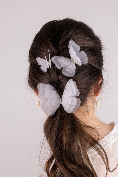 Butterfly Ribbon Tie - Off White Oana Savu Butterfly Ribbon Tie - Off White - Image 2