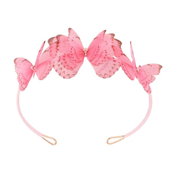 Shop Oana Savu colorful headband handmade by oana savu with pure silk and silk butterflies , perfect elegant headband for wedding day, elegant hair accessory, unique headband design for women girls