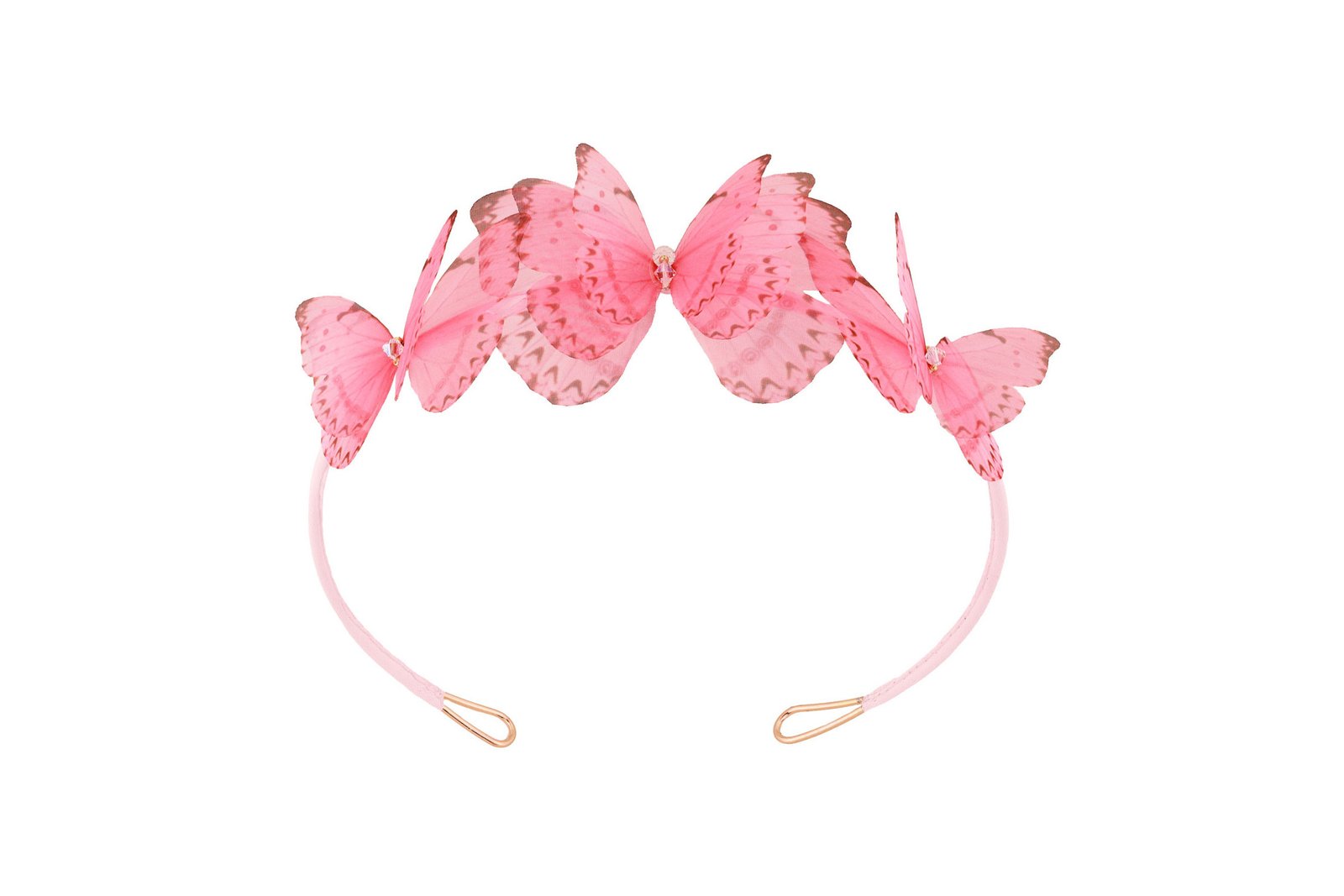 Butterfly Headband - Pink Oana Savu colorful headband handmade by oana savu with pure silk and silk butterflies , perfect elegant headband for wedding day, elegant hair accessory, unique headband design for women girls