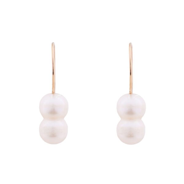 white pearls earrings on 14k gold-filled set, with spectacular rare pearls, handmade design by oana savu, perfect earrings for your beloved ones