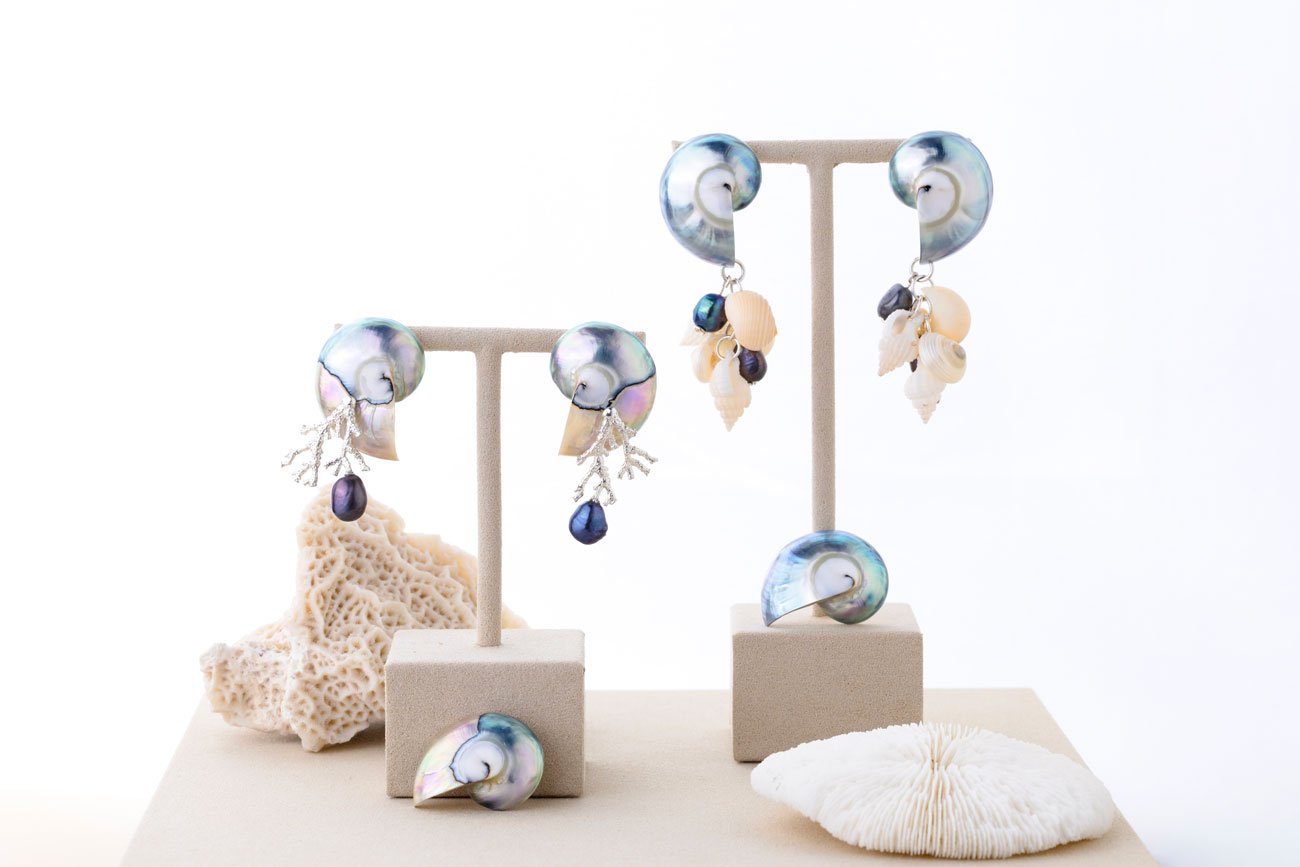 Nautilus & Coral Earrings Oana Savu Nautilus & Coral Earrings - Image 6