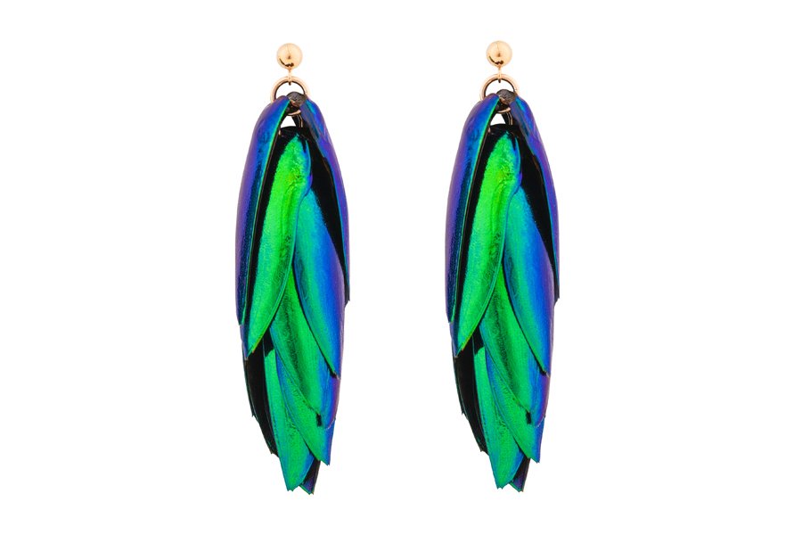 Beetle Earrings Ball Studs - Short Oana Savu Beetle Earrings Ball Studs - Short
