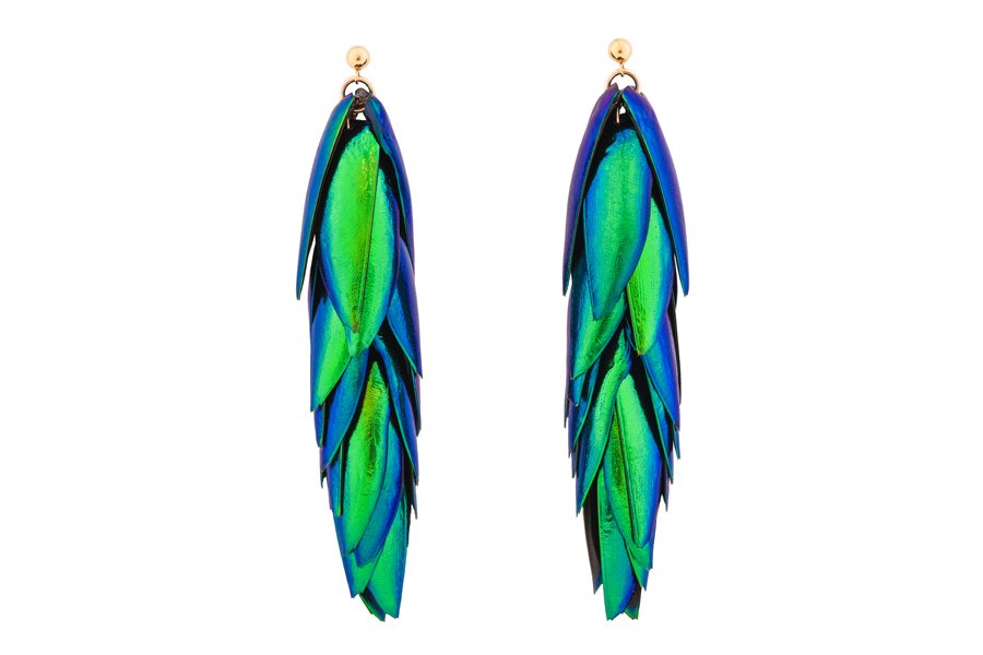 Beetle Earrings Ball Studs - Long Oana Savu Beetle Earrings Ball Studs - Long