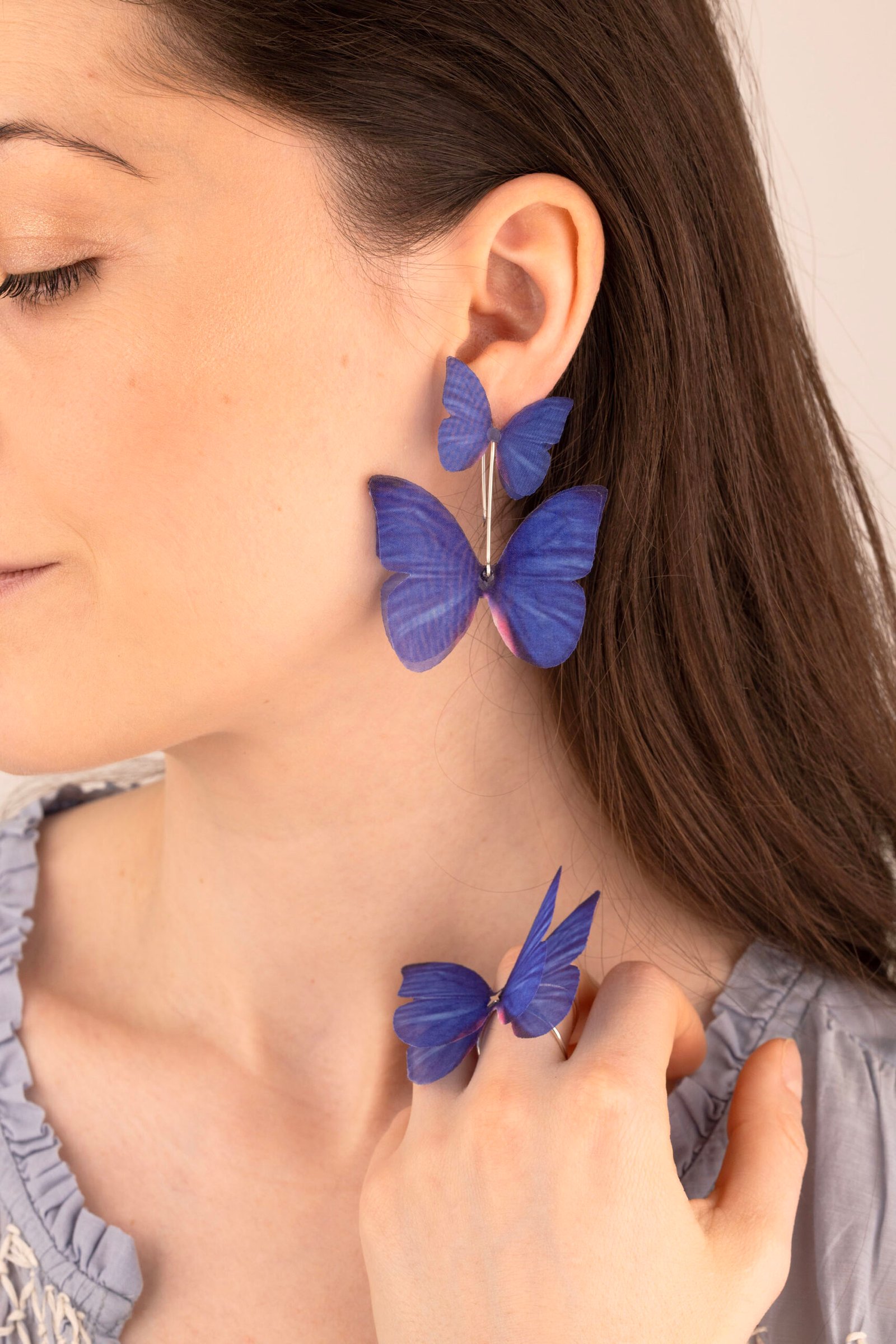 Butterfly Ring - Dark Blue Oana Savu Butterfly Ring - Dark Blue - Image 4