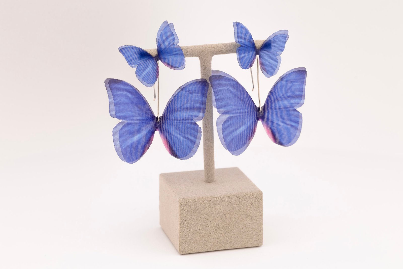 Butterfly Earrings - Dark Blue With Extra Wings Oana Savu Butterfly Earrings - Dark Blue With Extra Wings - Image 3