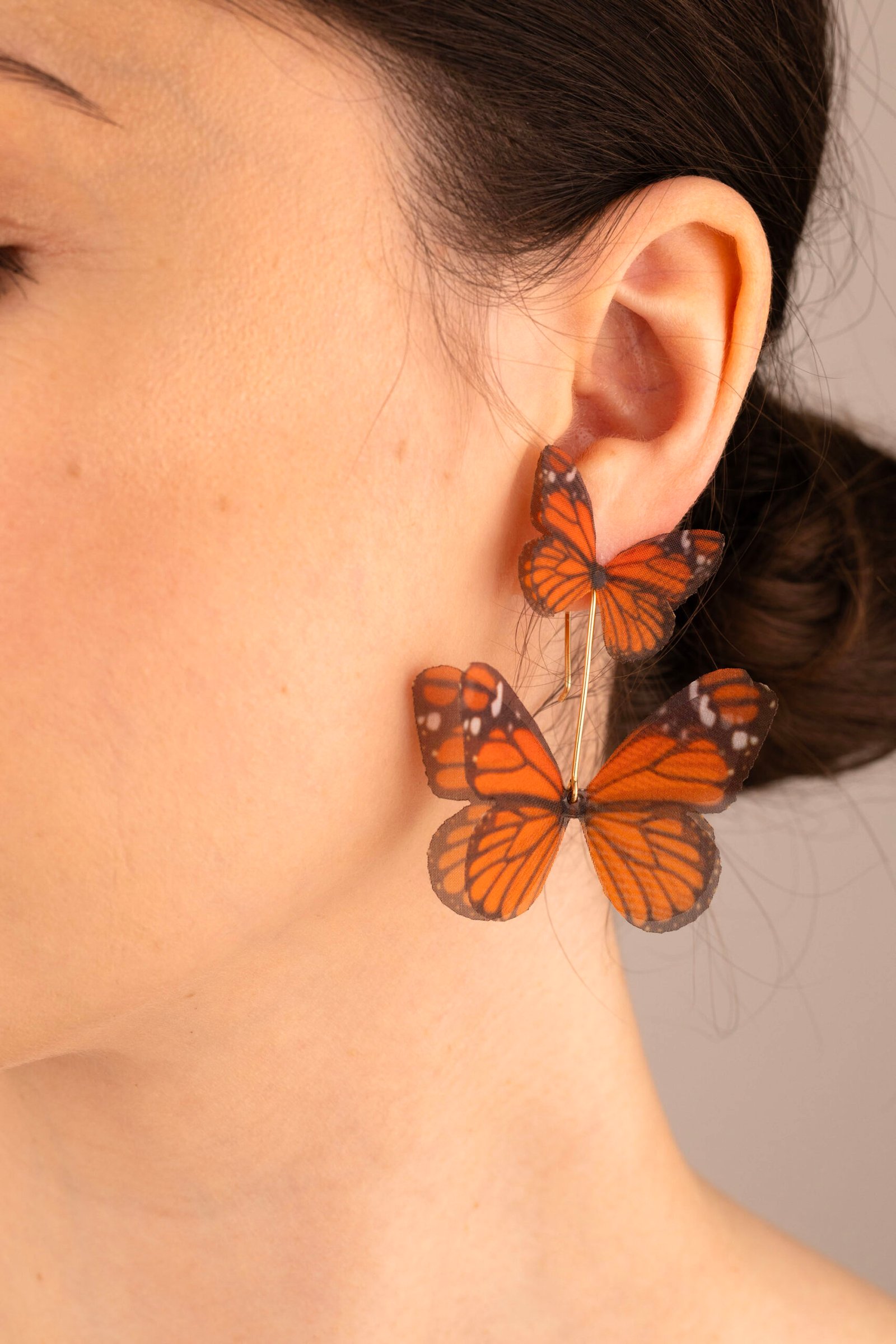 Butterfly Earrings - Monarch With Extra Wings Oana Savu Butterfly Earrings - Monarch With Extra Wings - Image 9