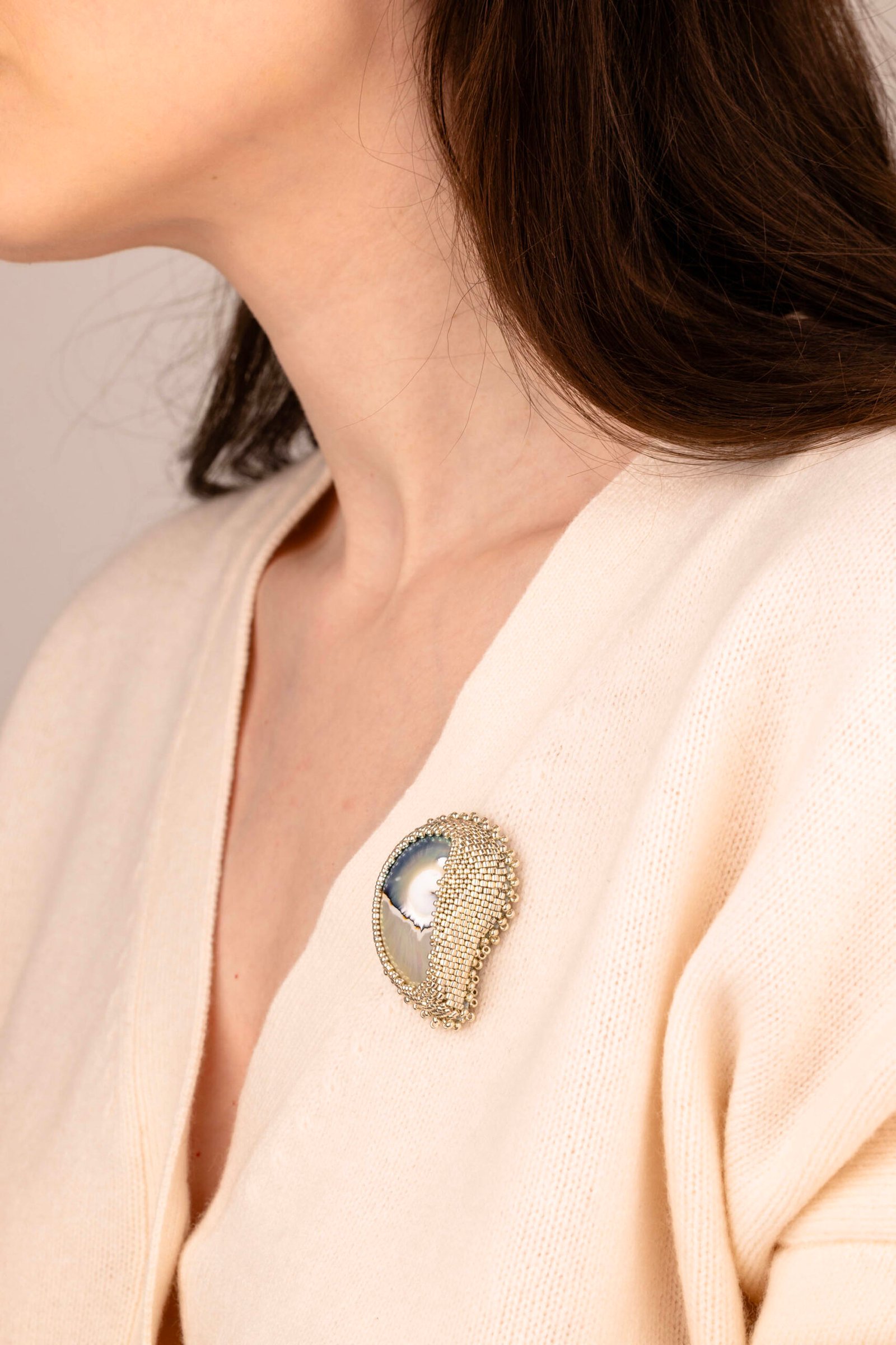 Nautilus Brooch - Silver Oana Savu Nautilus Brooch - Silver - Image 3