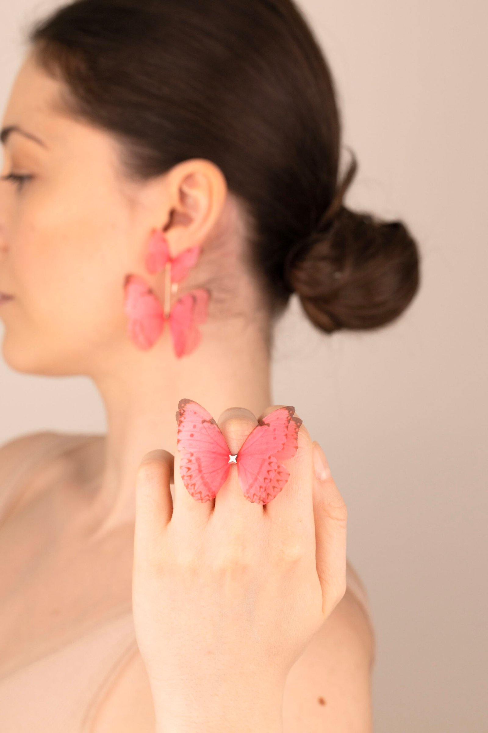 Butterfly Ring - Pink Oana Savu Butterfly Ring - Pink - Image 3