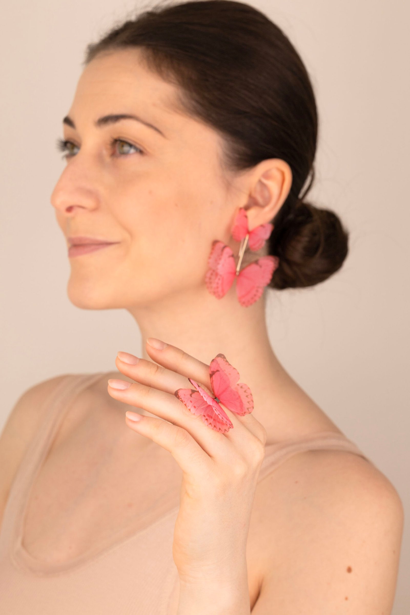 Butterfly Ring - Pink Oana Savu Butterfly Ring - Pink - Image 4