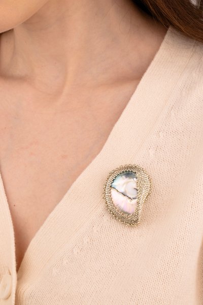 Nautilus Brooch - Silver Oana Savu Nautilus Brooch - Silver - Image 2